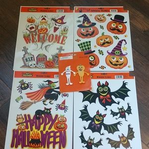 Happy Halloween Window Clings & Bendable Figures